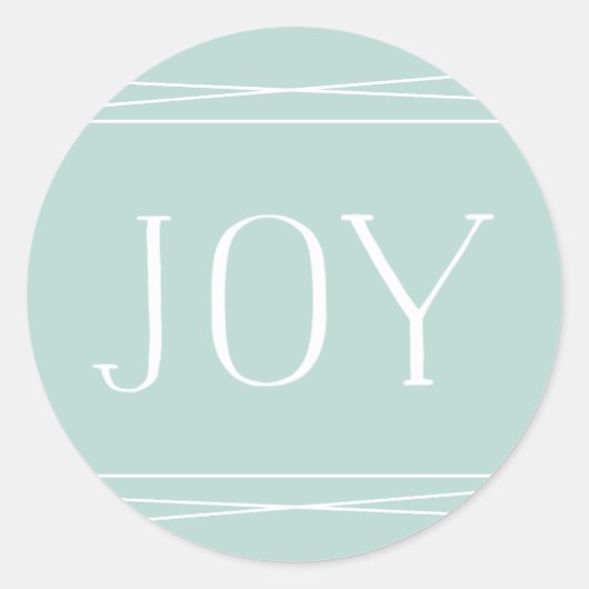 Joyful Symmetry Holiday Ronde Sticker (Voorkant)