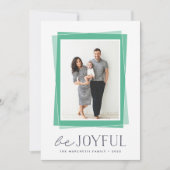 Joyful Symmetry | Moderne kerstfoto Feestdagenkaart (Voorkant)