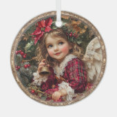 Joyful Tidings – Angel of Christmas Cheer Glas Ornament (Voorkant)