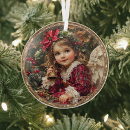 Joyful Tidings – Angel of Christmas Cheer Glas Ornament