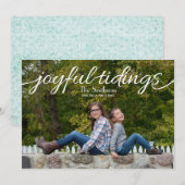 Joyful tidings Mod Holiday-fotokaarten Feestdagenkaart (Voorkant / Achterkant)