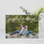Joyful tidings Mod Holiday-fotokaarten Feestdagenkaart (Staand voorkant)