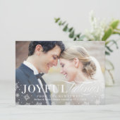 Joyful Tidings Pas getrouwd Eerste Kerstmis Kaart (Staand voorkant)