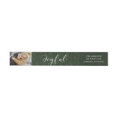 Joyful Tidings Photo Wrap rond Adresetiketten (Individueel)