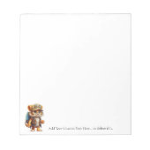 Joyful Tiger Cub met rugzak en koffie Notitieblok (Voorkant)