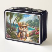 Joyful Tiger Cub met rugzak en sap (Achterkant)