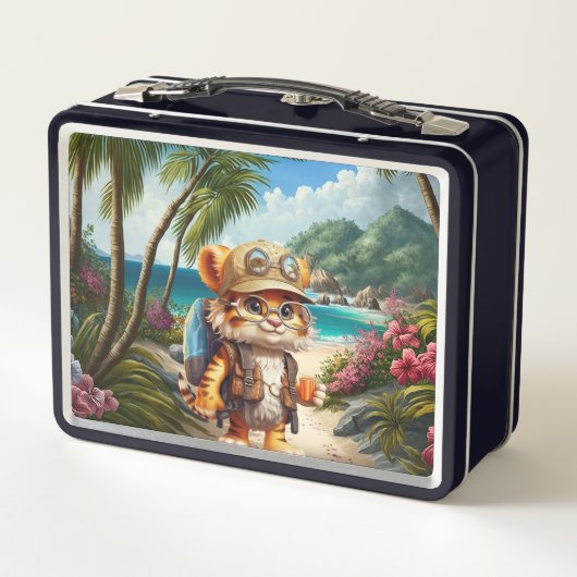 Joyful Tiger Cub met rugzak en sap (Achterkant)