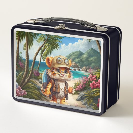 Joyful Tiger Cub met rugzak en sap (Voorkant)