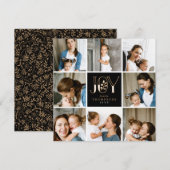 Joyful Tiles 8 Photo Holiday Feestdagenkaart (Voorkant / Achterkant)