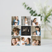 Joyful Tiles 8 Photo Holiday Feestdagenkaart (Staand voorkant)