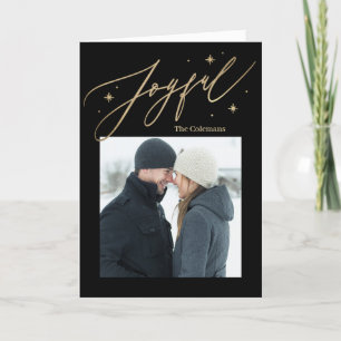 Joyful Times 1 Photo Holiday Card Feestdagen Kaart