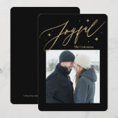 Joyful Times 1 Photo Holiday Card Feestdagenkaart (Voorkant / Achterkant)