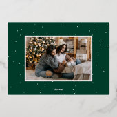 Joyful Trees Green 2 Foto Folie Feestdagenkaart (Achterkant)