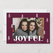 Joyful Trees Merlot 2 Foto Feestdagenkaart (Voorkant)