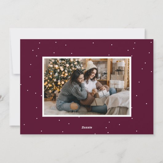 Joyful Trees Merlot 2 Foto Feestdagenkaart (Achterkant)