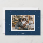 Joyful Trees Navy 2 Foto Feestdagenkaart (Achterkant)