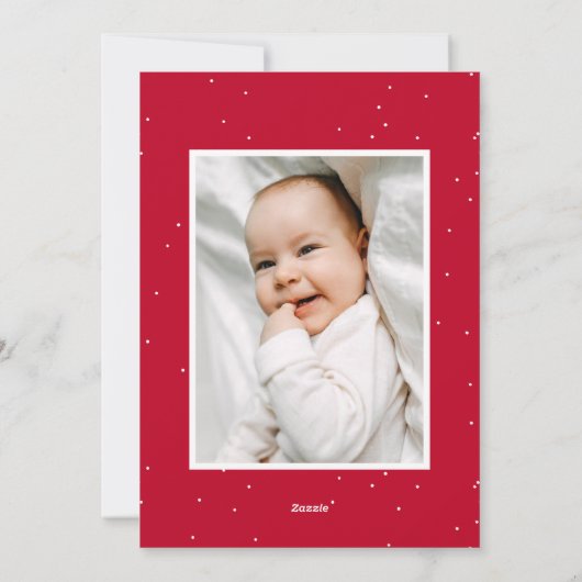 Joyful Trees Red 2 Foto Feestdagenkaart (Achterkant)