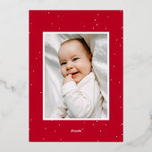 Joyful Trees Red 2 Foto Folie Feestdagenkaart (Achterkant)