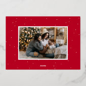 Joyful Trees Red 2 Foto Folie Feestdagenkaart (Achterkant)