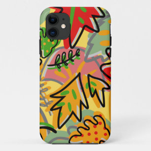 Joyful tropical blad girale gele groene Case-Mate iPhone case
