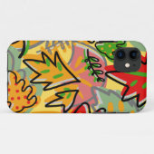 Joyful tropical blad girale gele groene Case-Mate iPhone case (Achterkant (horizontaal))