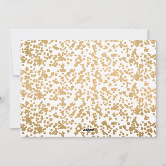 Joyful Twinkle Lights and Stars Brass Folie Foto Feestdagenkaart (Achterkant)