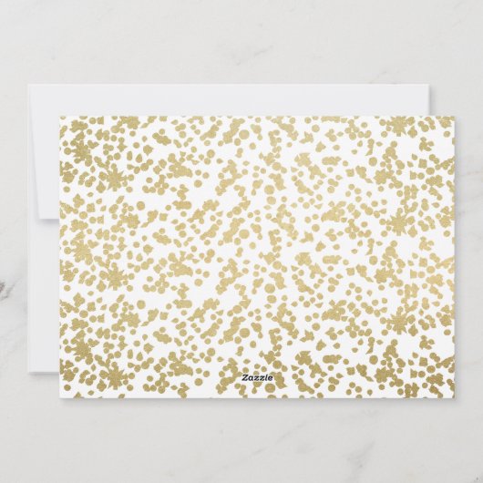 Joyful Twinkle Lights and Stars Gold Foil Foto Feestdagenkaart (Achterkant)