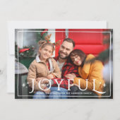 Joyful Twinkle Lights en Stars Red Foto Feestdagenkaart (Voorkant)