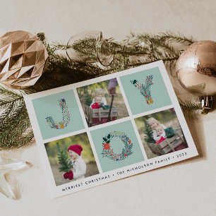 Joyful Type   Drie Fotovakantie-Kaart Feestdagenkaart