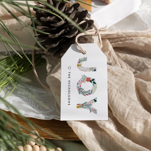Joyful Type Holiday Cadeaulabel