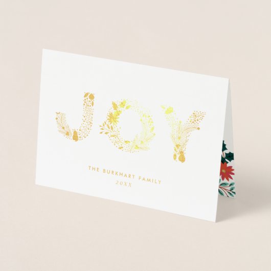 Joyful Type | Kerstfotogoud Folie Kaarten (Voorkant)