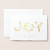 Joyful Type | Kerstfotogoud Folie Kaarten (Voorkant met envelop)