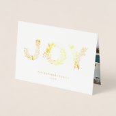 Joyful Type | Kerstfotogoud Folie Kaarten (Voorkant)