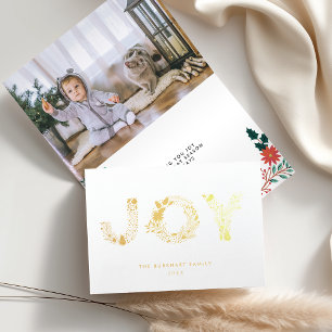 Joyful Type   Kerstfotogoud Folie Kaarten