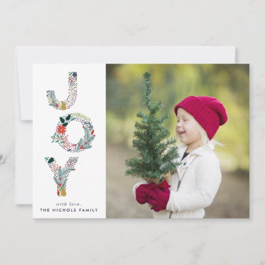 Joyful Type | Vakantieknopkaart Feestdagenkaart (Voorkant)