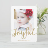 Joyful | Vakantieknopkaart Feestdagenkaart (Staand voorkant)