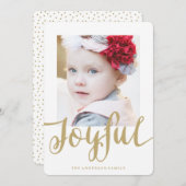 Joyful | Vakantieknopkaart Feestdagenkaart (Voorkant / Achterkant)