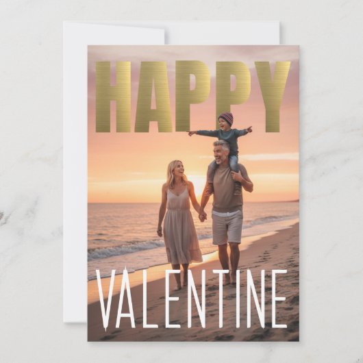 Joyful Valentine's Day PhotoPop Sunset Background Feestdagenkaart (Voorkant)