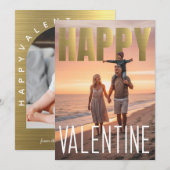 Joyful Valentine's Day PhotoPop Sunset Background Feestdagenkaart (Voorkant / Achterkant)