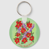 Joyful van de Heart Floral Bouquet Sleutelhanger (Voorkant)