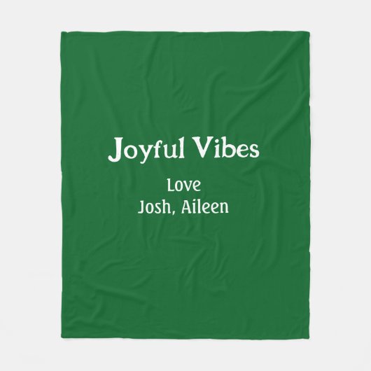 Joyful Vibes green Christmas holidays love family Fleece Deken (Voorkant)