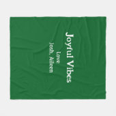 Joyful Vibes green Christmas holidays love family Fleece Deken (Voorkant (Horizontaal))