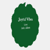 Joyful Vibes green Christmas holidays love family Ornament Kaart (Rechts)