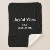 Joyful Vibes green Christmas holidays love family Sherpa Deken (Voorkant)
