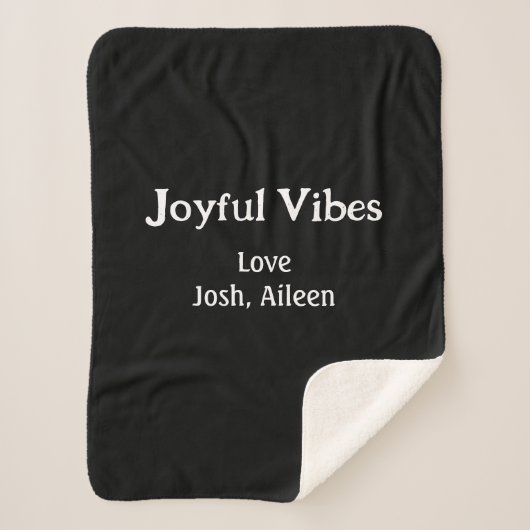 Joyful Vibes green Christmas holidays love family Sherpa Deken (Voorkant)