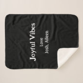 Joyful Vibes green Christmas holidays love family Sherpa Deken (Voorkant (horizontaal))
