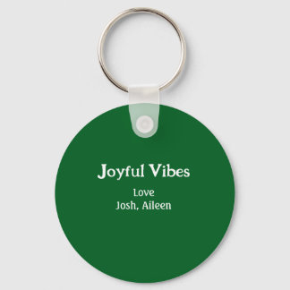 Joyful Vibes green Christmas holidays love family Sleutelhanger