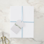 Joyful vibes kerst groen vakantie familienaam cadeaulabel (Met Touw)