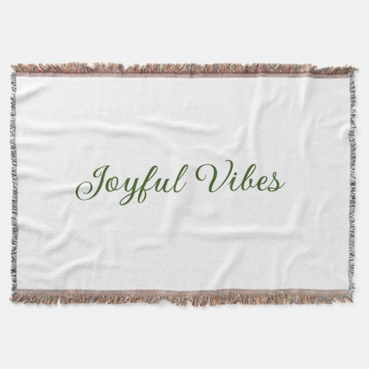 Joyful vibes kerst groen vakantie familienaam deken (Voorkant)
