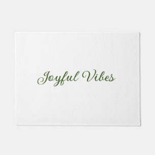 Joyful vibes kerst groen vakantie familienaam deurmat